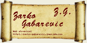 Žarko Gabarević vizit kartica